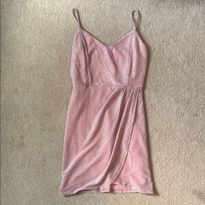 Sparkle Pink Spaghetti Strap Dress